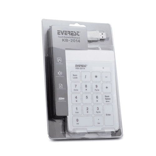 EVEREST KB-2014 BEYAZ USB DOKUNMATİK NUMERİK STANDART KLAVYE - 7