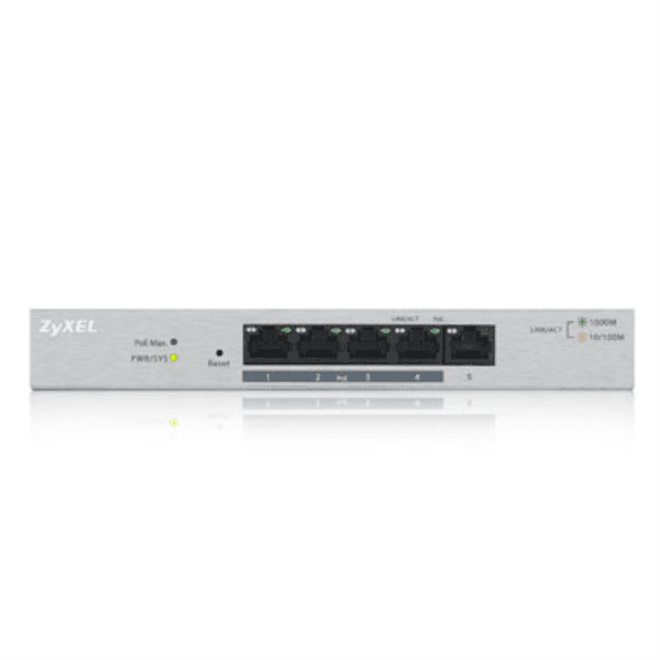 ZYXEL GS1200-5HP 1 PORT 10/100/1000 MBPS 4 PORT 10/100/1000 MBPS POE GIGABIT WEB YONETİLEBİLİR POE SWITCH V2 (60 WATT) - 6