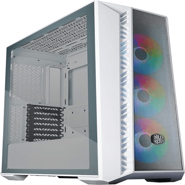 COOLER MASTER MASTERBOX MB520 BEYAZ TEMPERED GLASS ARGB 4X120MM FANLI, MESH ÖN PANEL PENCERELI MIDTOWER KASA - 9