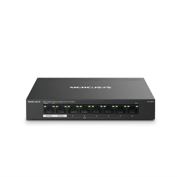 TP-LINK MERCUSYS MS108GP 8 PORT (7 PORT POE+) 10/100/1000 MASAÜSTÜ SWITCH (YÖNETİLEMEZ) - 3