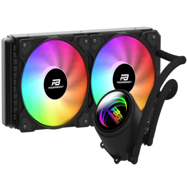 POWERBOOST PB-LCS-CR240B CIRCLE 240B (SİYAH) RAINBOW FANLI LGA1700/AM5 UYUMLU 240MM CPU SIVI SOĞUTMA SİSTEMİ - 4