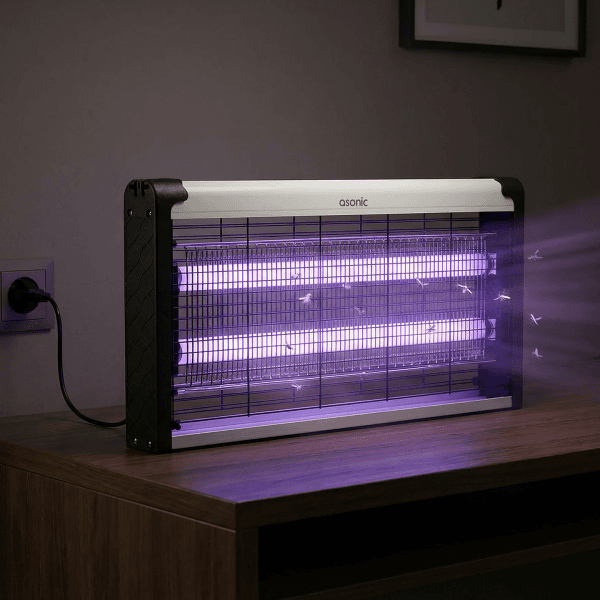 ASONIC S27 ÇİFT CAM LED ZİNCİR ASKILI SANAYİ TİPİ SİNEK ÖLDÜRÜCÜ XXL BOY 30W+ 2000V - 14