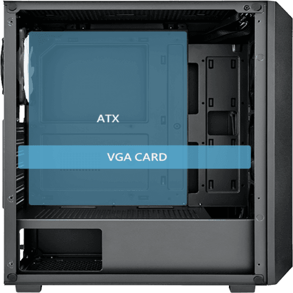 FSP CMT218B  650W RGB TEMPERLİ CAM USB 3.0 MESH SİYAH ATX GAMING KASA - 19