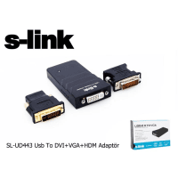 S-LINK SL-UD443 USB TO DVI+VGA ADAPTÖR - 3