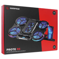 RAMPAGE PROTE R6 RGB IŞIKLI 6 FANLI TELEFON TUTUCULU NOTEBOOK SOĞUTUCU STAND - 5