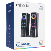 MIKADO MD-S102 2.0 3WX2CH RGB LEDLI SIYAH USB SOUNDBAR SPEAKER HOPARLÖR - 2