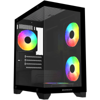GAMEBOOSTER GB-M6001B 600W 4*12CM RAINBOW FANLI USB 3.0 SEAVIEW MID-T M-ATX GAMING SİYAH KASA (JBST-GBM6001B)