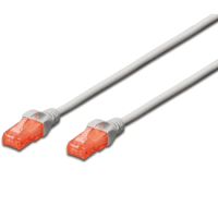 DIGITUS DK-1617-010 1 METRE GRİ PATCH KABLO CAT6 U/UTP,YANGINA DAYANIKLI (250MHZ) POE* READY