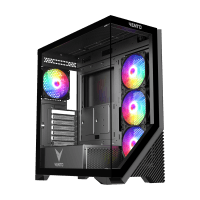 VENTO VG4202FLA  650W RGB TEMPERLİ CAM USB 3.0 MESH SİYAH ATX GAMING KASA