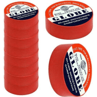 GLOBE KIRMIZI İZOLE BANT ELEKTRİK BANDI  0.13MM X 19MM X 10YDS - 3