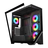 VENTO VG4202FL  650W RGB TEMPERLİ CAM USB 3.0 MESH SİYAH ATX GAMING KASA - 7