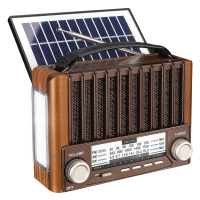 MIKADO MDR-310 AHŞAP USB- TF DESTEKLI FM/AM/SW+BT+SOLAR 3 BAND KLASIK RADYO - 2