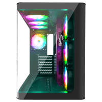 RAMPAGE LOOPY PLUS SİYAH 7*12CM ARGB FAN 950W 80 PLUS STANDART TEMPERLI CAM ATX MID-T GAMING OYUNCU KASASI - 3