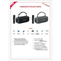 LEADER LP120 PORTATİF KABLOSUZ HOPARLÖR GRİ - 2