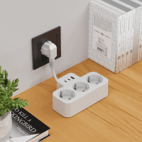S-LINK PRZ07 BEYAZ 3 SOKETLİ 15MM 1 USB 2 TYPE-C PD20W 1050 JOULE TAM BAKIR KABLOLU AKIM KORUMALI PRİZ - 6