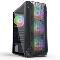 POWERBOOST VK-P1882B-650 ATX USB 3.0, MESH, FIXED 8 LED RAINBOW FAN SIYAH KASA (JBST-VKP1882B)
