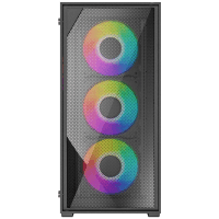 POWERBOOST PB-P711B USB 3.0 MESH ARGB FANLI GAMING SIYAH KASA  (PSU YOK) - 2