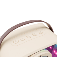 MIKADO MD-57BT ENDLESS 5W BEJ TF + USB + AUX + BT DESTEKLİ 2 WIRELESS KARAOKE MİKROFON 1200MAH TAŞINABİLİR SPEAKER - 4