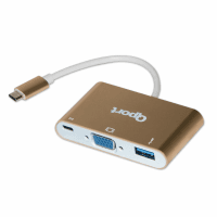 QPORT (Q-TV03) TYPE-C TO VGA/USB3.0/TYPE-C(F) CEVIRICI - 2