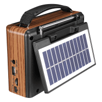 MIKADO MDR-310 AHŞAP USB- TF DESTEKLI FM/AM/SW+BT+SOLAR 3 BAND KLASIK RADYO - 3