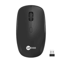 LECOO WS203-S KABLOSUZ 2400DPI 4 TUŞLU OPTIK MOUSE SİYAH