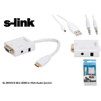 S-LINK SL-MHVS15 MINI HDMI TO VGA/AUDIO CEVIRICI - 2