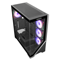 VENTO VG4202FL  650W RGB TEMPERLİ CAM USB 3.0 MESH SİYAH ATX GAMING KASA - 3