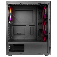 ZEIRON Z-MASTER X100 TEMPERED GLASS 4*SABIT RAINBOW FAN 2*USB2.0+USB3.0+HD AUDIO MID-TOWER GAMING OYUNCU KASASI - 4