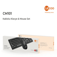 LECOO CM101-S USB KABLOLU TÜRKÇE Q KLAVYE & MOUSE SET SİYAH