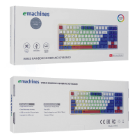 ACER EMACHINES EAK216 BEYAZ/MAVİ/KIRMIZI USB RAINBOW AYDINLATMALI Q STANDART TKL KLAVYE - 4