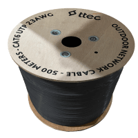 TTEC KBL-CAT6-23CCA/OUT500S 500M SİYAH DIŞ MEKAN CAT6 PVC+PE KABLO - (TSS)
