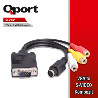 QPORT (Q-VSV) VGA-SVİDEO KOMPOZİT ÇEVİRİCİ