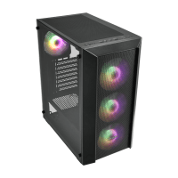 FSP CMT218B  650W RGB TEMPERLİ CAM USB 3.0 MESH SİYAH ATX GAMING KASA - 2