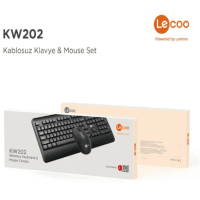 LECOO KW202 (SİYAH) KABLOSUZ TÜRKÇE Q KLAVYE & MOUSE SET