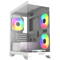 GAMEBOOSTER GB-M6001W 600W 4*12CM RAINBOW FANLI USB 3.0 SEAVIEW MID-T M-ATX GAMING BEYAZ KASA (JBST-GBM6001W)