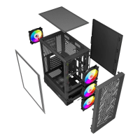POWERBOOST A600B 600W 80+ ATX USB 3.0 RAINBOW FANLI MESH GAMING SIYAH KASA - 8