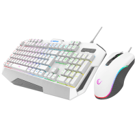 RAMPAGE KM-34 GLARE BEYAZ USB RGB AYDINLATMALI Q 12800 DPI MOUSE GAMING OYUNCU KLAVYE SET - 5