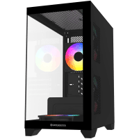 GAMEBOOSTER GB-M6001B 600W 4*12CM RAINBOW FANLI USB 3.0 SEAVIEW MID-T M-ATX GAMING SİYAH KASA (JBST-GBM6001B) - 2