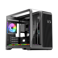 1ST PLAYER RT6 SİYAH DIGITAL 4X12CM ARGB TEMPERLİ CAM USB 3.0 M-ATX KASA (RT6-BLK-4F) - 4