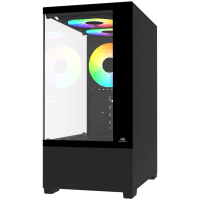 POWERBOOST PB-M5001B 500W 3*12CM RAINBOW FANLI USB 3.0 SEAVIEW M-ATX GAMING SİYAH KASA (JBST-PBM5001B) - 3