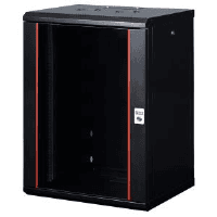 LANDE LN-PR20U6060-BL-121  20U 600X600 DİKİLİ TİP TIP KABINET  (SIYAH) (ON TEK ACILIM CITALI CAM/