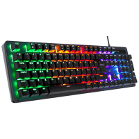 ACER EMACHINES EAK104 SİYAH USB RGB BACKLIGHT RED SWITCH MEKANİK Q 104 TUŞLU GAMING KLAVYE - 2