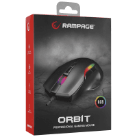 RAMPAGE SMX-R45 ORBIT USB SIYAH 6400DPI RGB LEDLI USB OYUNCU MOUSE - 5