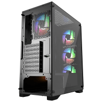 POWERBOOST PB-PS5847B 600W ATX USB 3.0 RAINBOW FANLI MESH GAMING SIYAH KASA - 4