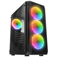 EVEREST X-RACER PEAK 600W TEMPERLI CAMLI 4*12CM RGB FAN ATX MID-T GAMING OYUNCU KASASI