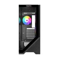 VENTO VG4202FLA  650W RGB TEMPERLİ CAM USB 3.0 MESH SİYAH ATX GAMING KASA - 5