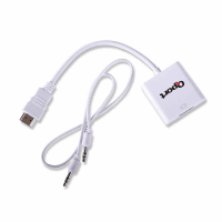 QPORT (Q-HD-VGJ) HDMI TO VGA/SES CEVIRICI SES GİRİŞİ VE KABLOSU + GÜÇ GİRİŞİ VE KABLOSU (PLAYSTATION UYUMLU) - 2