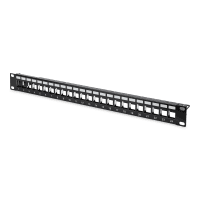 DIGITUS DN-91411 CAT6 24 PORT BOŞ PATCH PANEL ZIRHLI 1U SİYAH