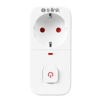 S-LINK SL-010 16A/250V 750 JOULE ANAHTARLI ISIYA DUYARLI DEVRE VE AKIM KORUMALI TEKLİ PRİZ - 2