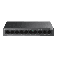 TP-LINK LS1210P 8-PORT 10/100MBPS+2-PORT GIGABIT DESKTOP SWITCH WITH 8-PORT POE+